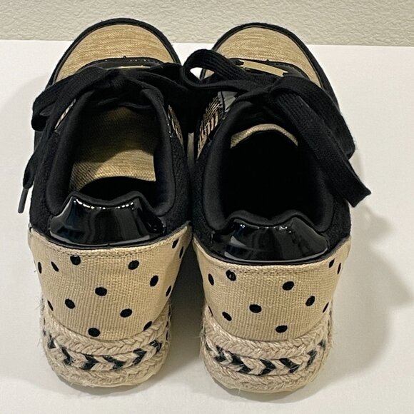 (NEW) MENBUR "VERZAGLIA" Rare Find Multi Fabric/Jute Sneakers, Black/Tan 7.5 - 8 - Picture 4 of 11